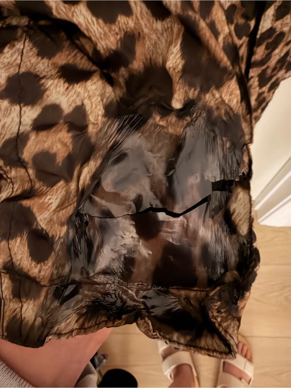 Michael Kors Leopard Print Hooded Belted Trench Coat XS